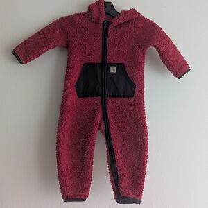 Carhartt 12 months Fleece Coverall Maroon Pink